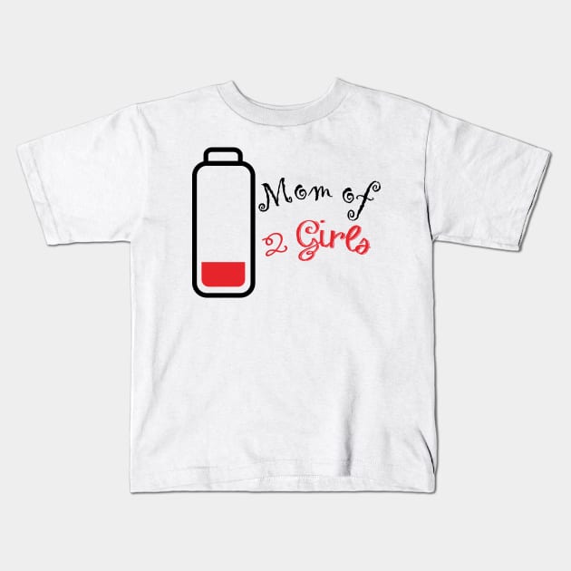 mom of 2 girls Kids T-Shirt by manal